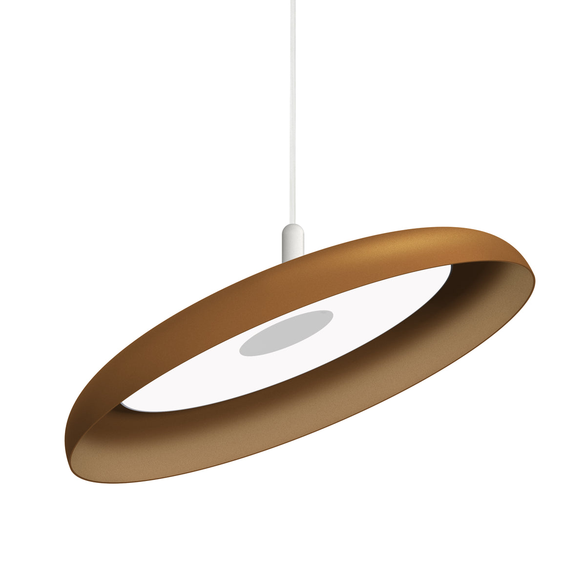 Pablo Nivél Adjustable LED Pendant Light in 22" White with Terracotta