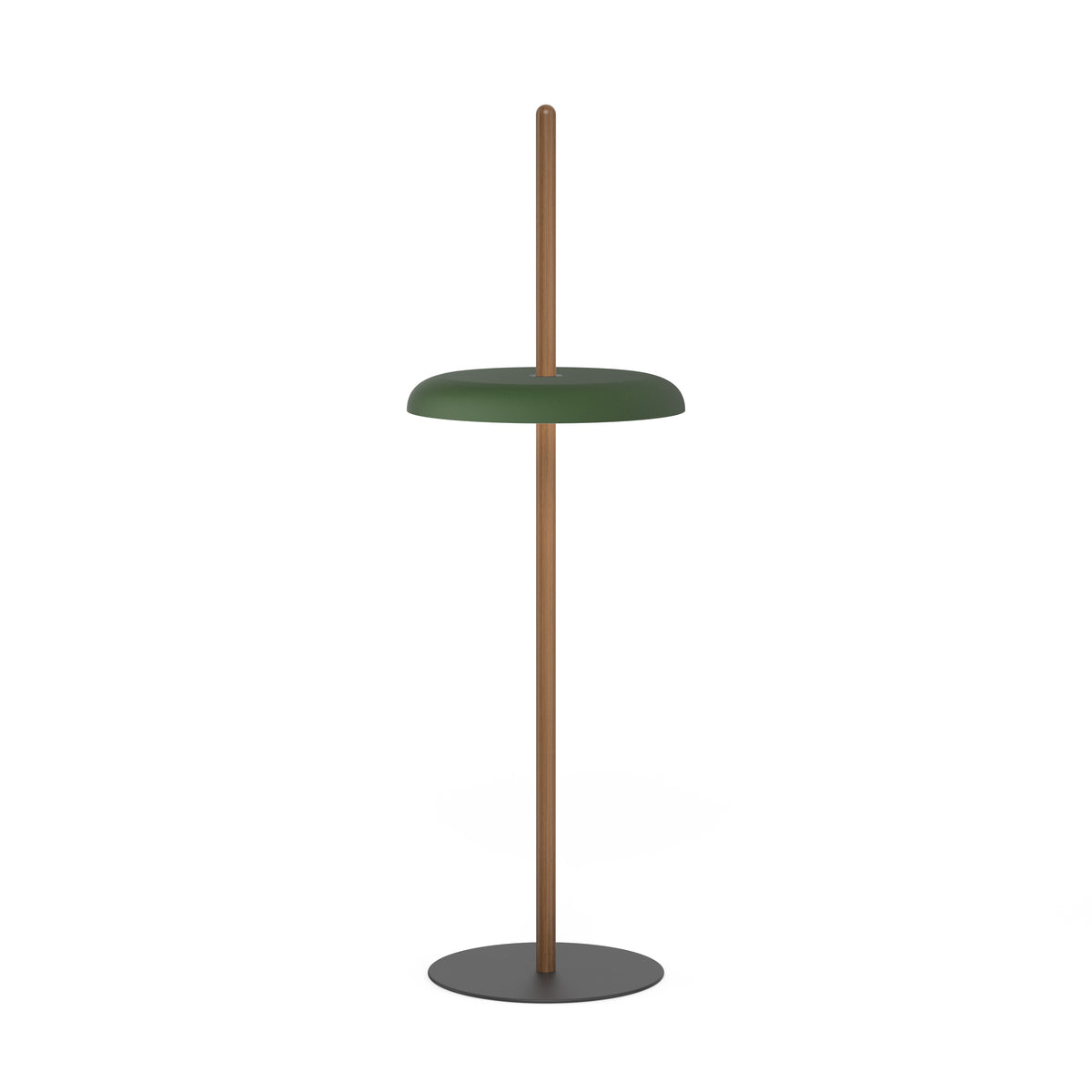 Pablo Nivél Cordless LED Floor Lamp in Walnut, Forest Green