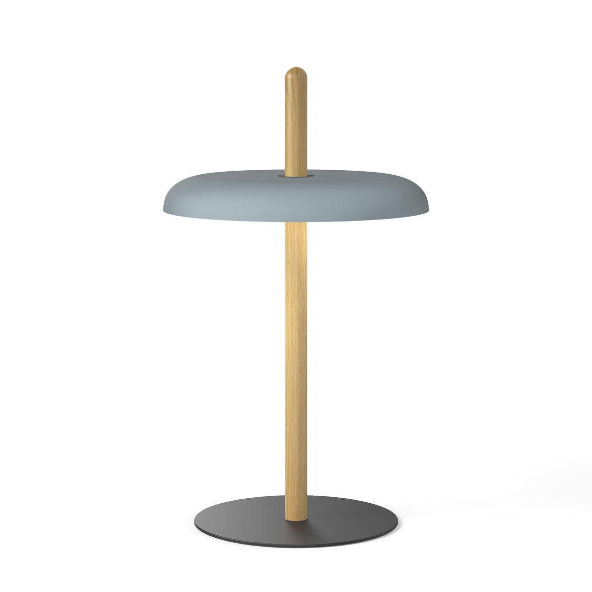Pablo Nivél Cordless LED Table Lamp in Oak, Slate Blue