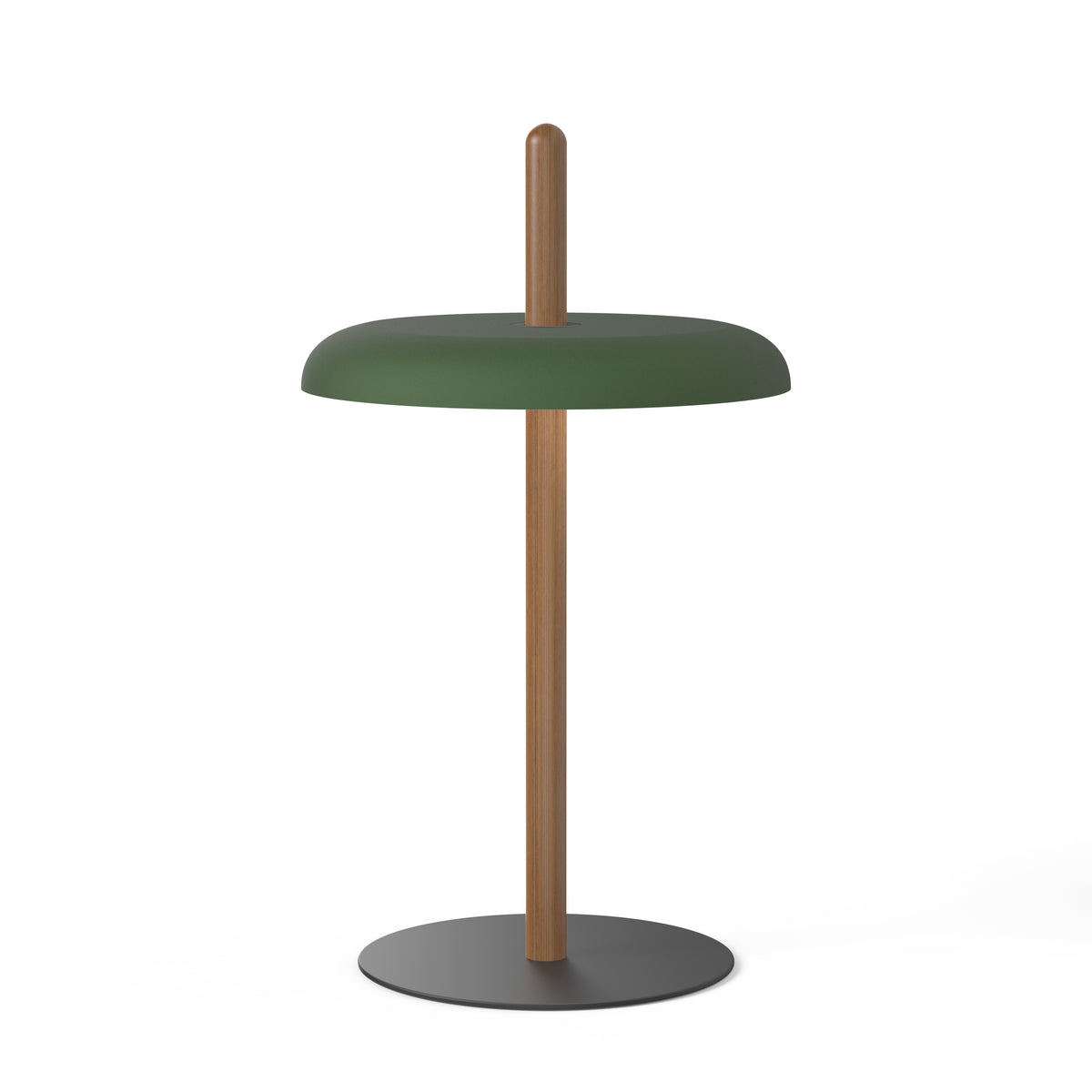 Pablo Nivél Cordless LED Table Lamp in Walnut, Forest Green