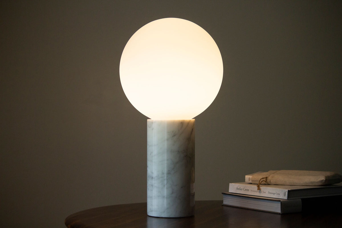 Pablo Pilar Table Lamp styled in a room