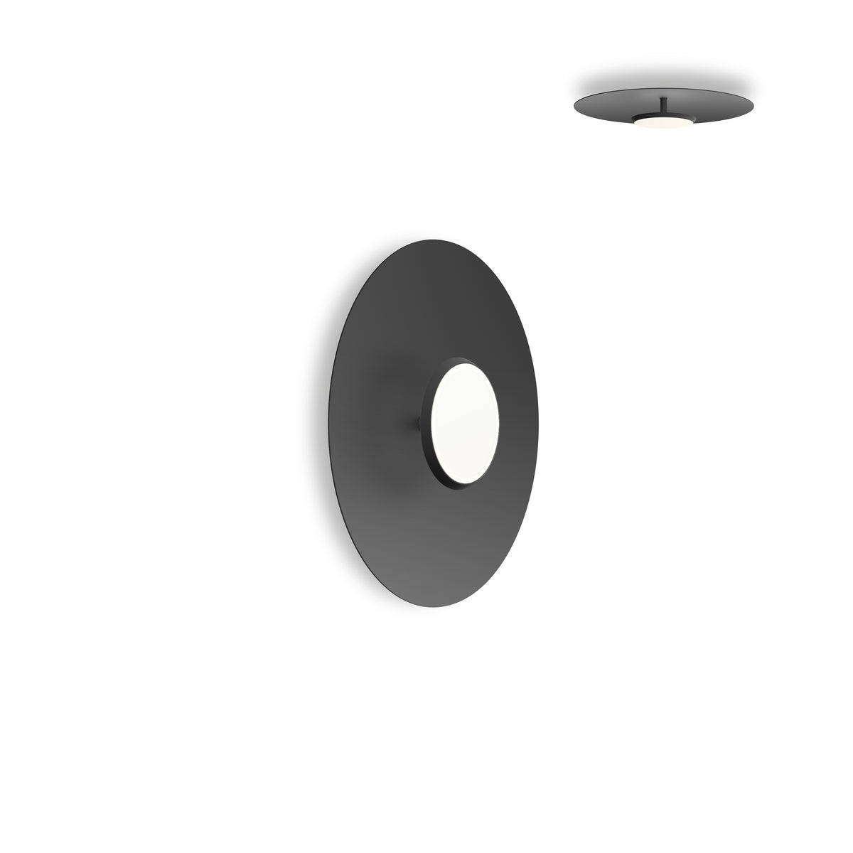 Pablo Sky Dome Flush LED in 18" Matte Black, Black