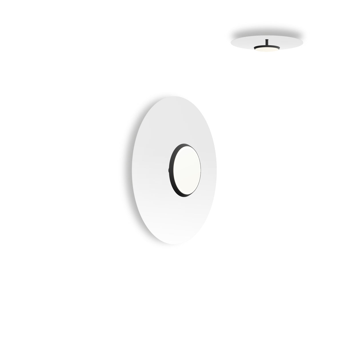Pablo Sky Dome Flush LED in 18" Matte Black, White