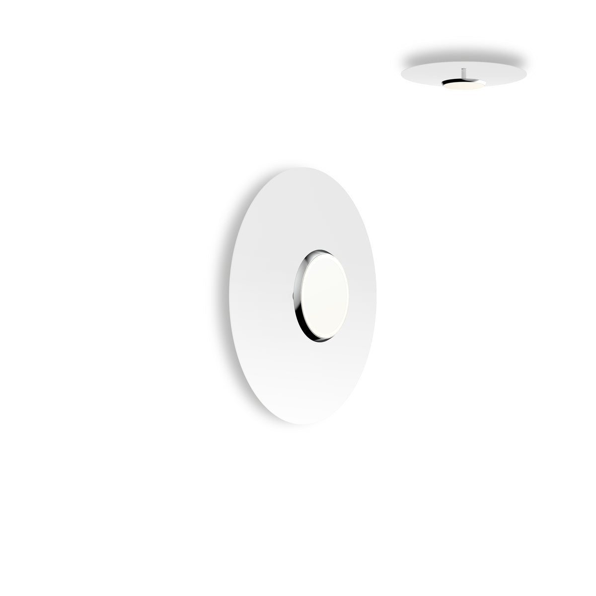 Pablo Sky Dome Flush LED in 18" Polished Aluminum, White