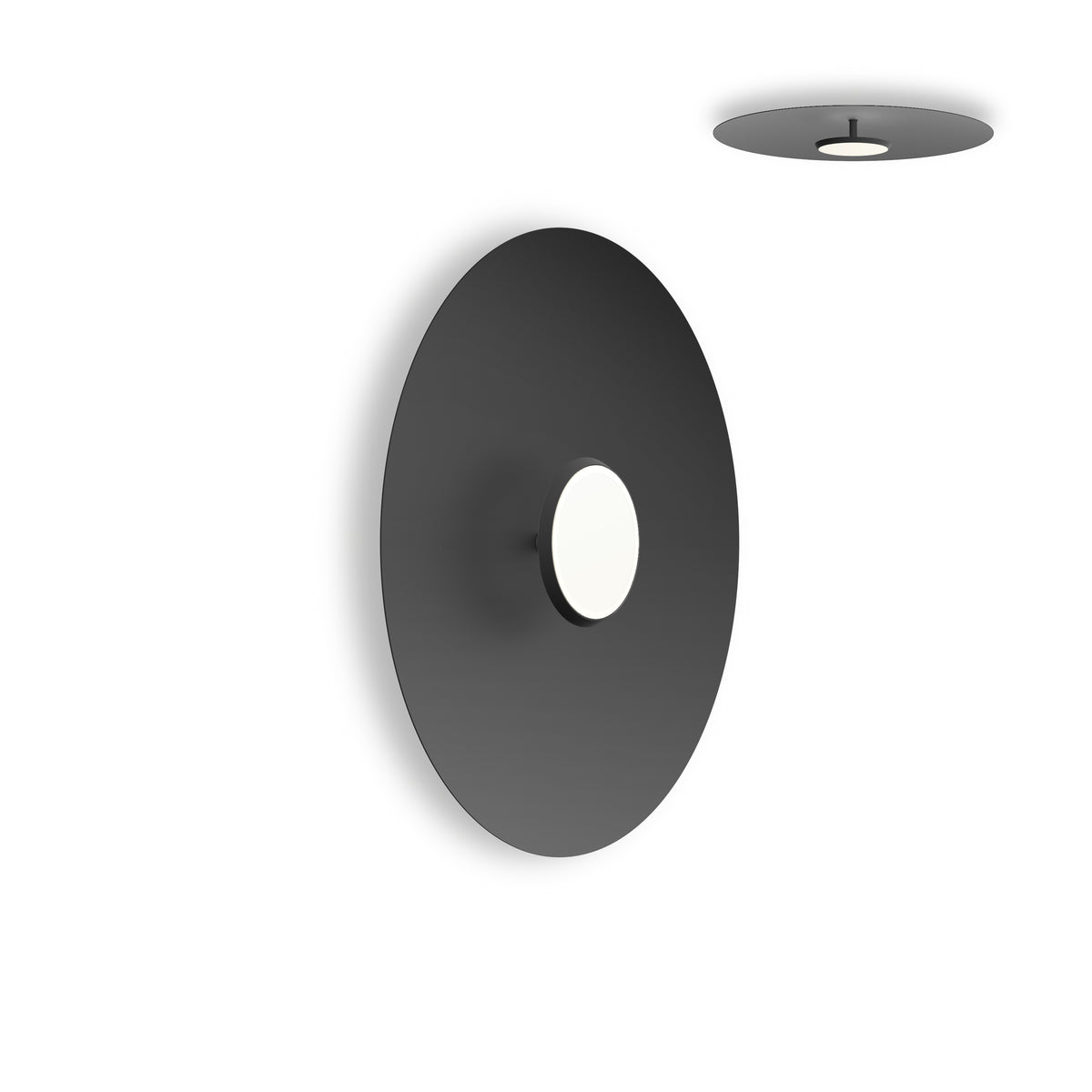 Pablo Sky Dome Flush LED in 24" Matte Black, Black