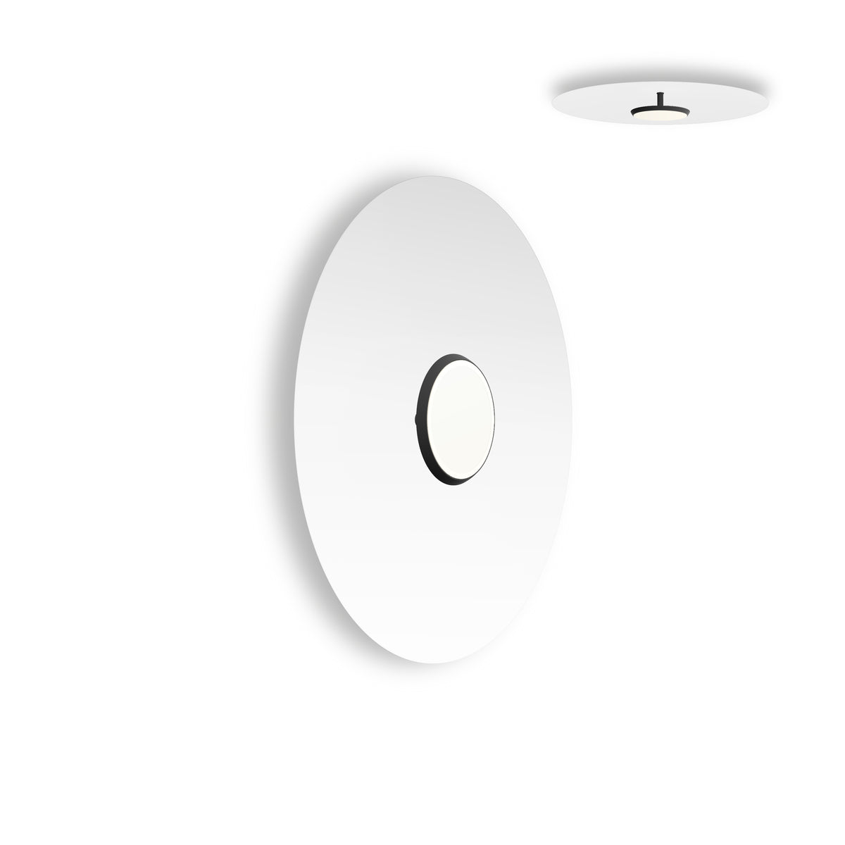 Pablo Sky Dome Flush LED in 24" Matte Black, White
