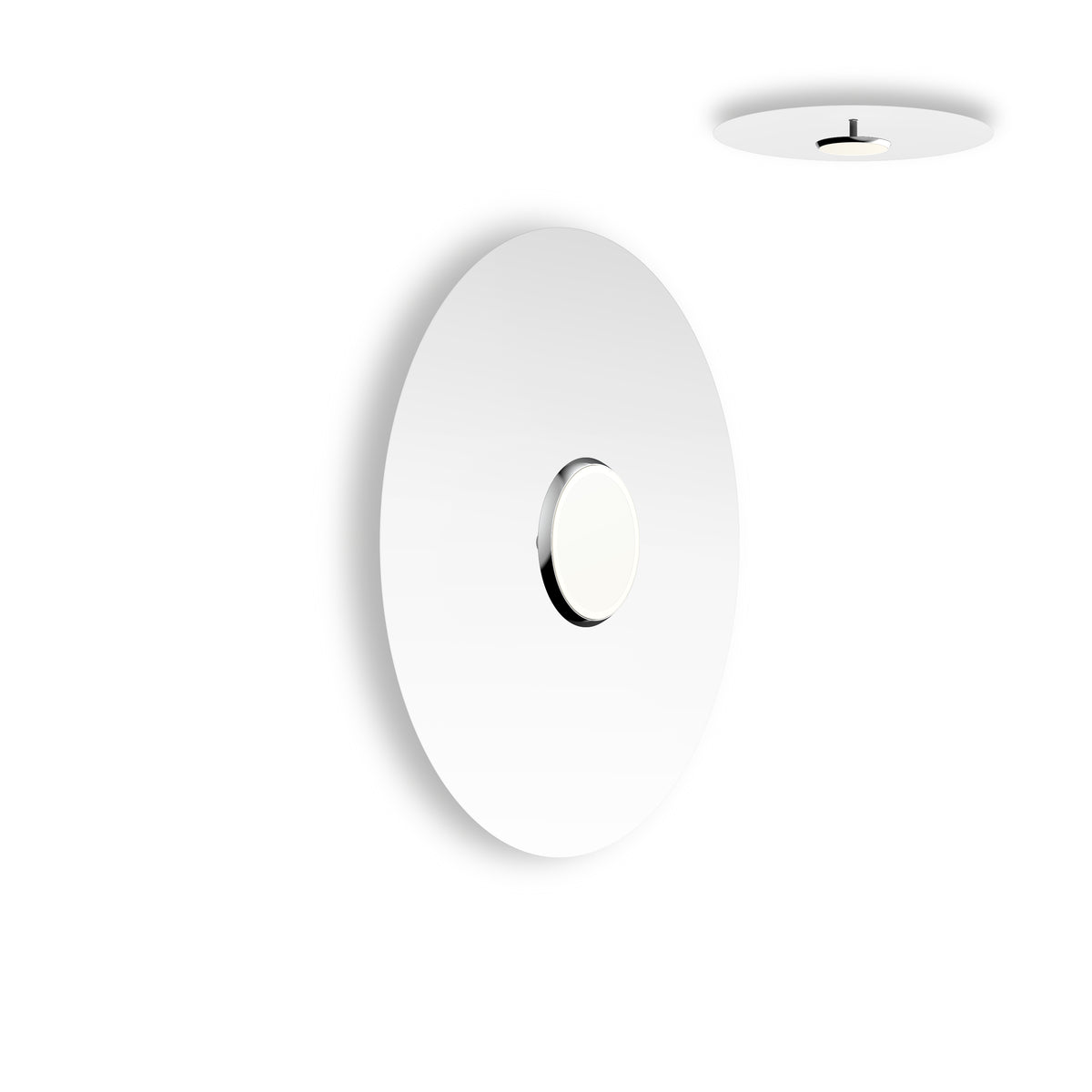 Pablo Sky Dome Flush LED in 24" Polished Aluminum, White