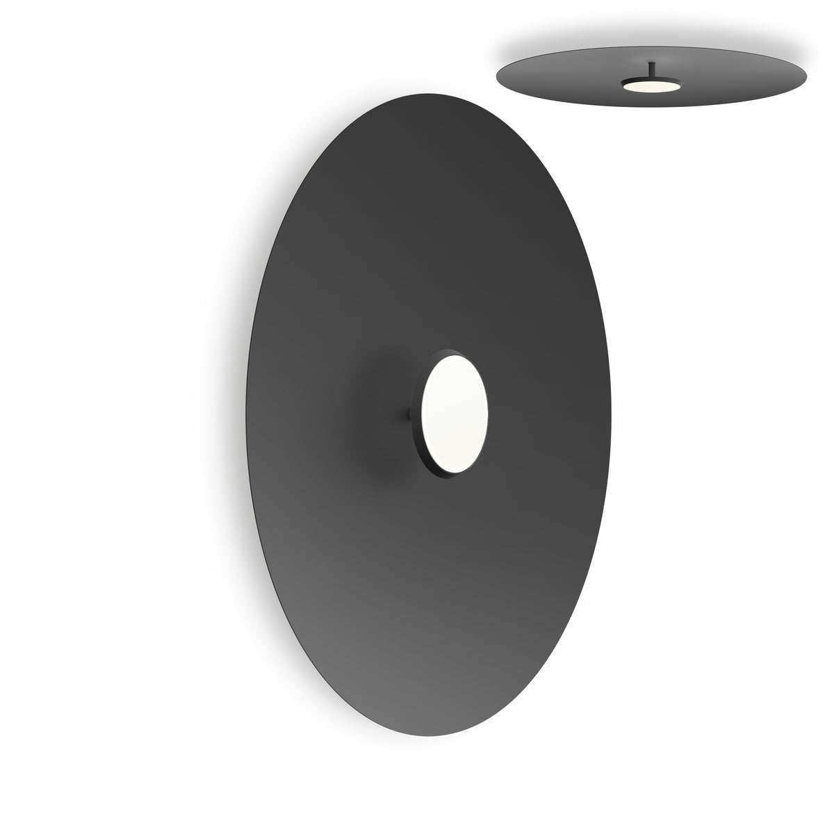 Pablo Sky Dome Flush LED in 32" Matte Black, Black