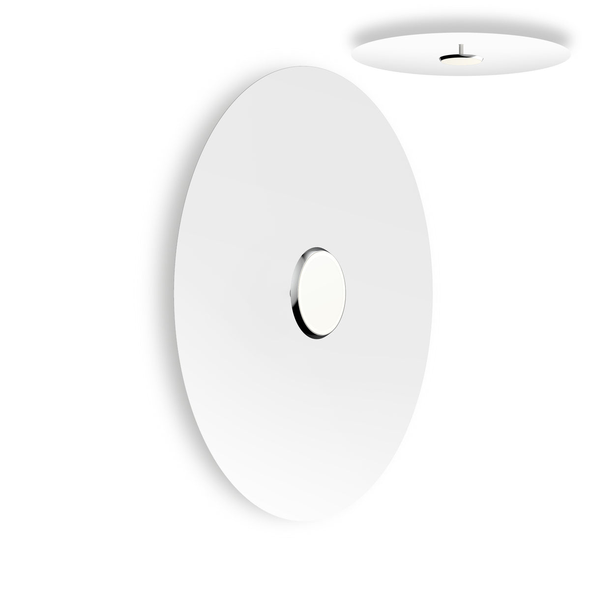 Pablo Sky Dome Flush LED in 32" Polished Aluminum, White