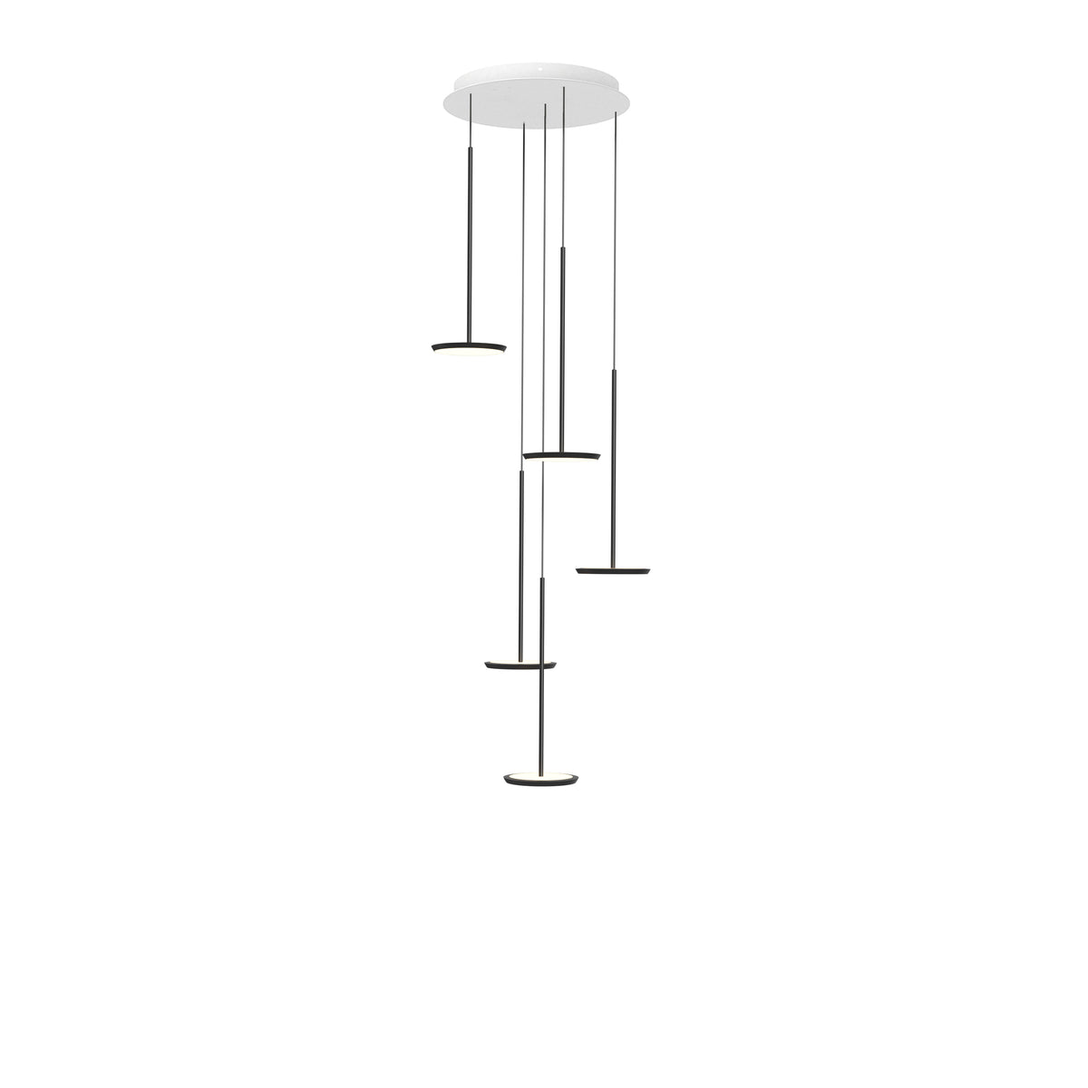 Pablo Sky Solo Chandelier 5 in Matte Black