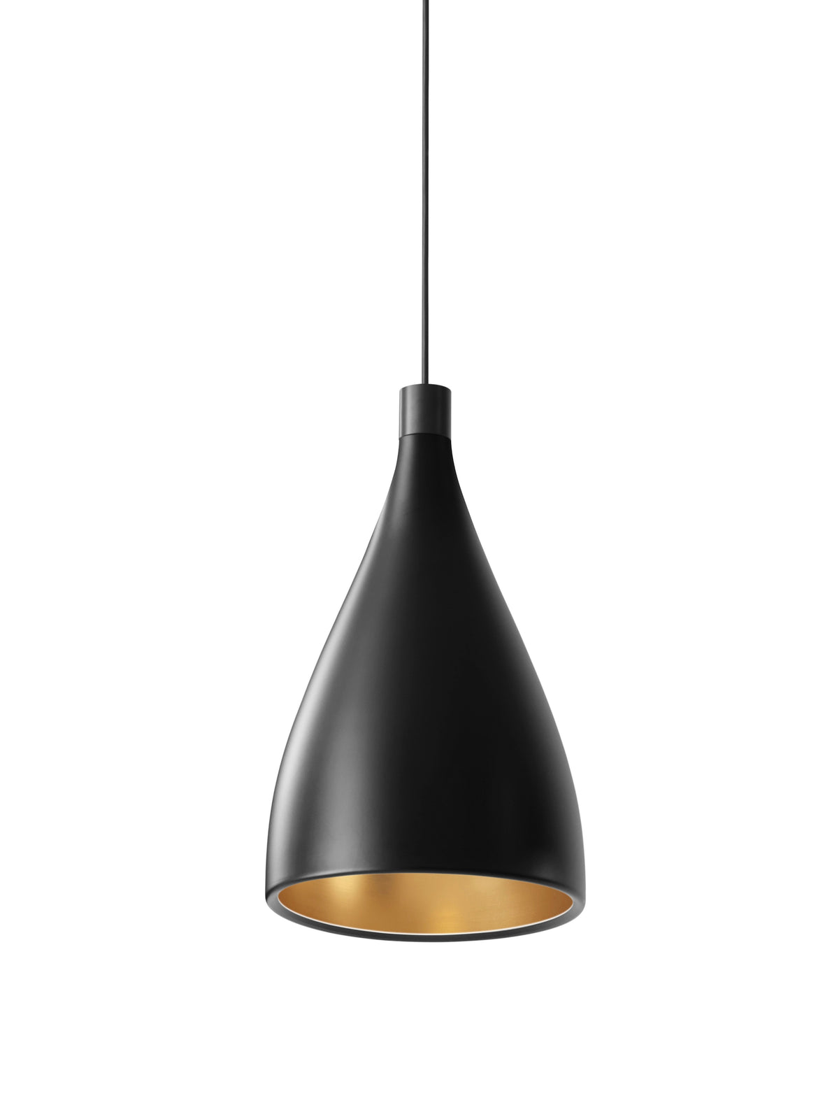 Pablo Swell XL Single LED Pendant in Black, Brass