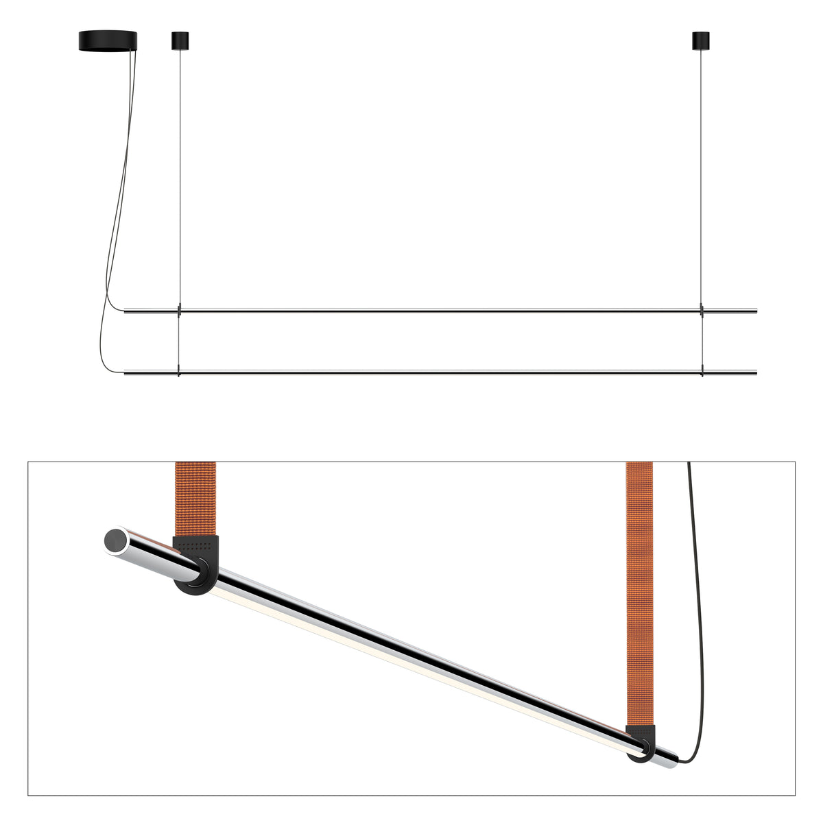 Pablo T.O 2 in Chrome, Burnt Orange