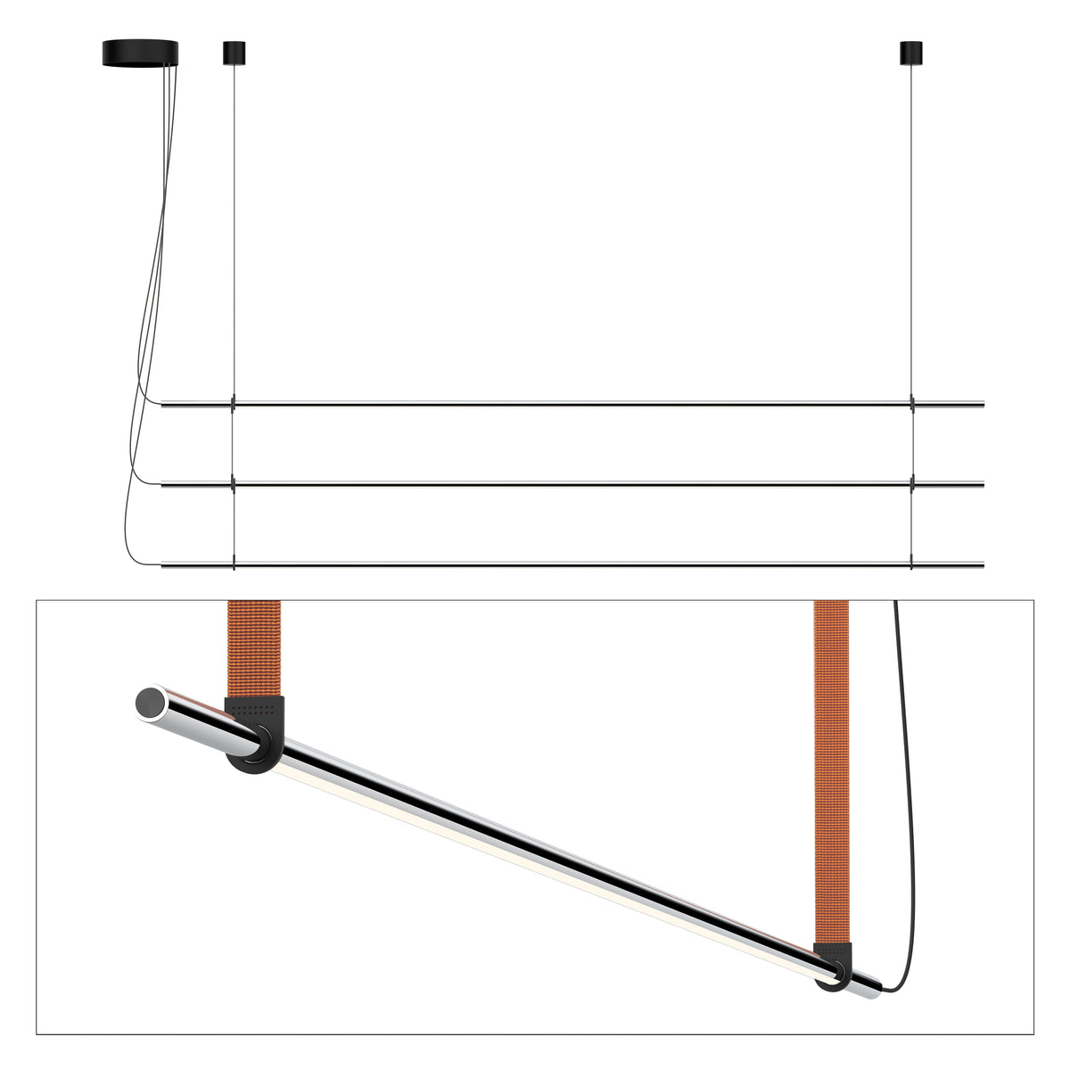 Pablo T.O 3 in Chrome, Burnt Orange