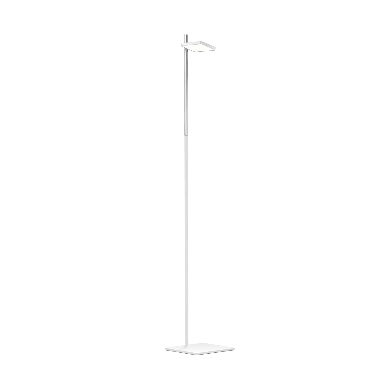 Pablo Talia LED Floor Lamp in White with Silver Post