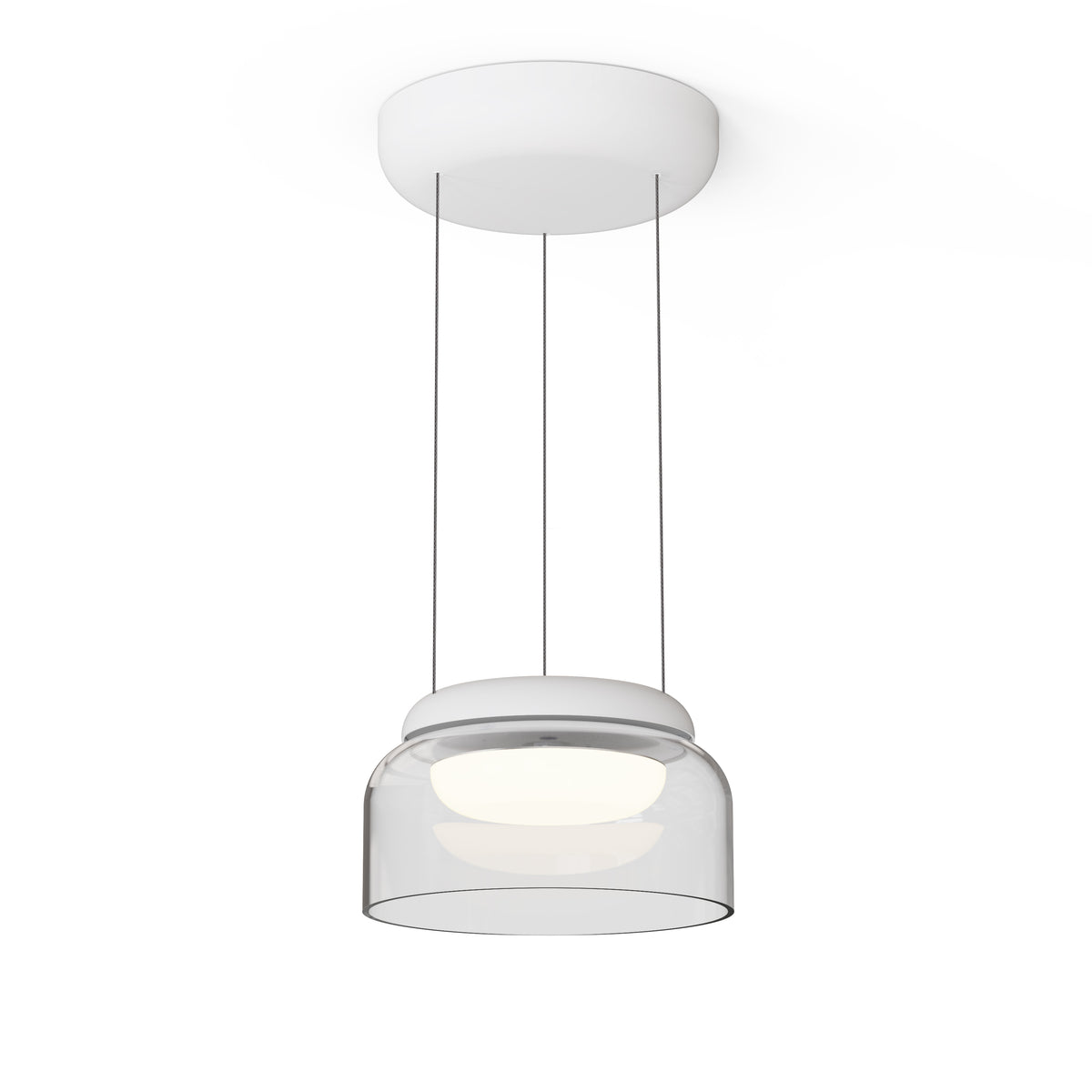 Pablo Totem Mini LED Pendant in Clear, White