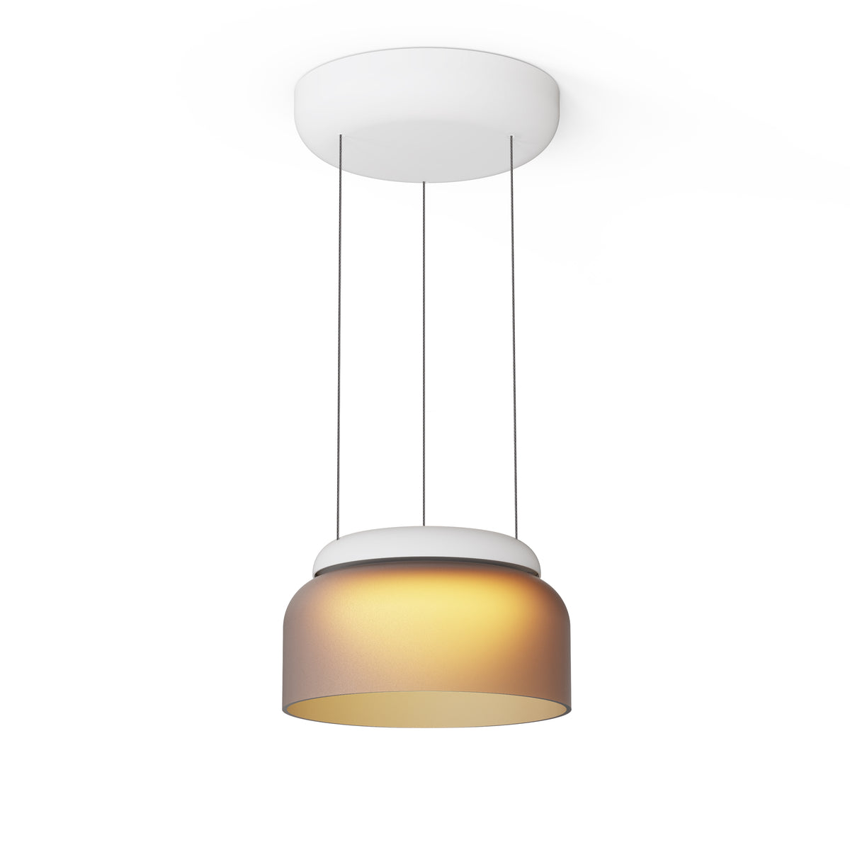 Pablo Totem Mini LED Pendant in Etched Amber, White