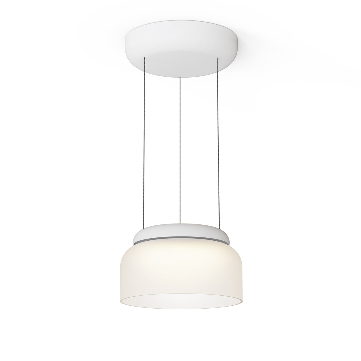 Pablo Totem Mini LED Pendant in Etched White, White