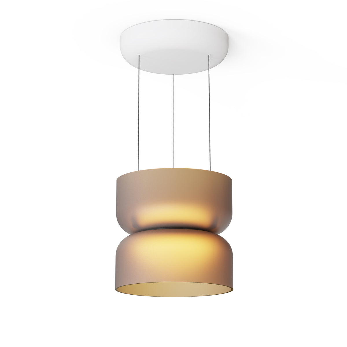 Pablo Totem Mini Up/Down LED Pendant in Etched Amber, White