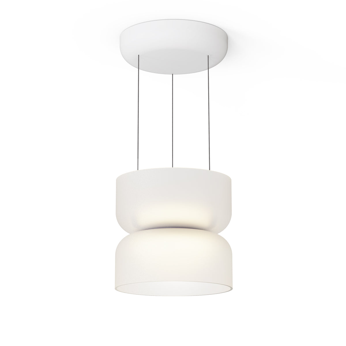 Pablo Totem Mini Up/Down LED Pendant in Etched White, White