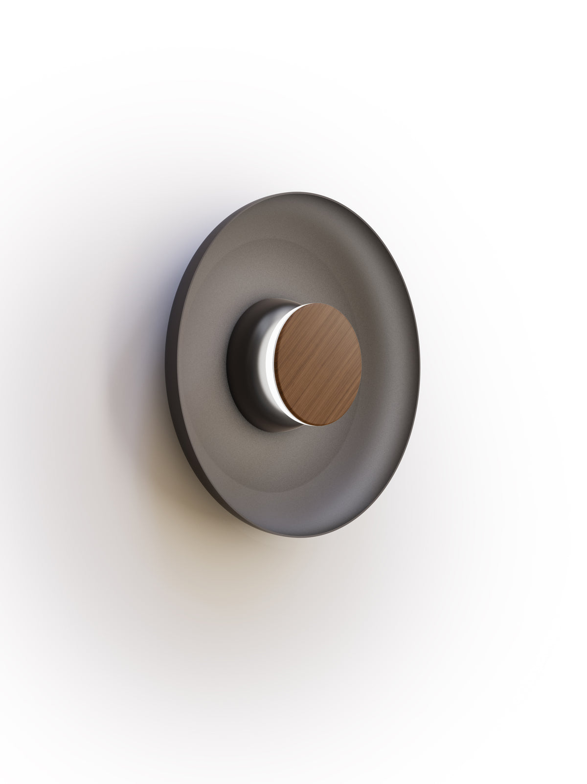 Pablo Totem Sconce Metal LED Wall Light in 12", Black, Black, Walnut