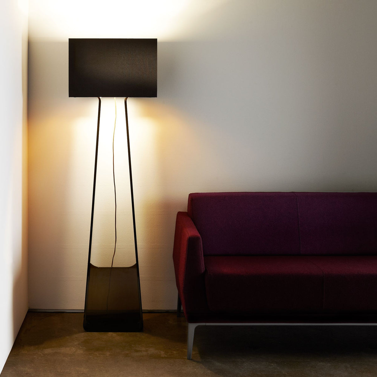 Pablo Tube Top 14 Table Lamp styled in a room