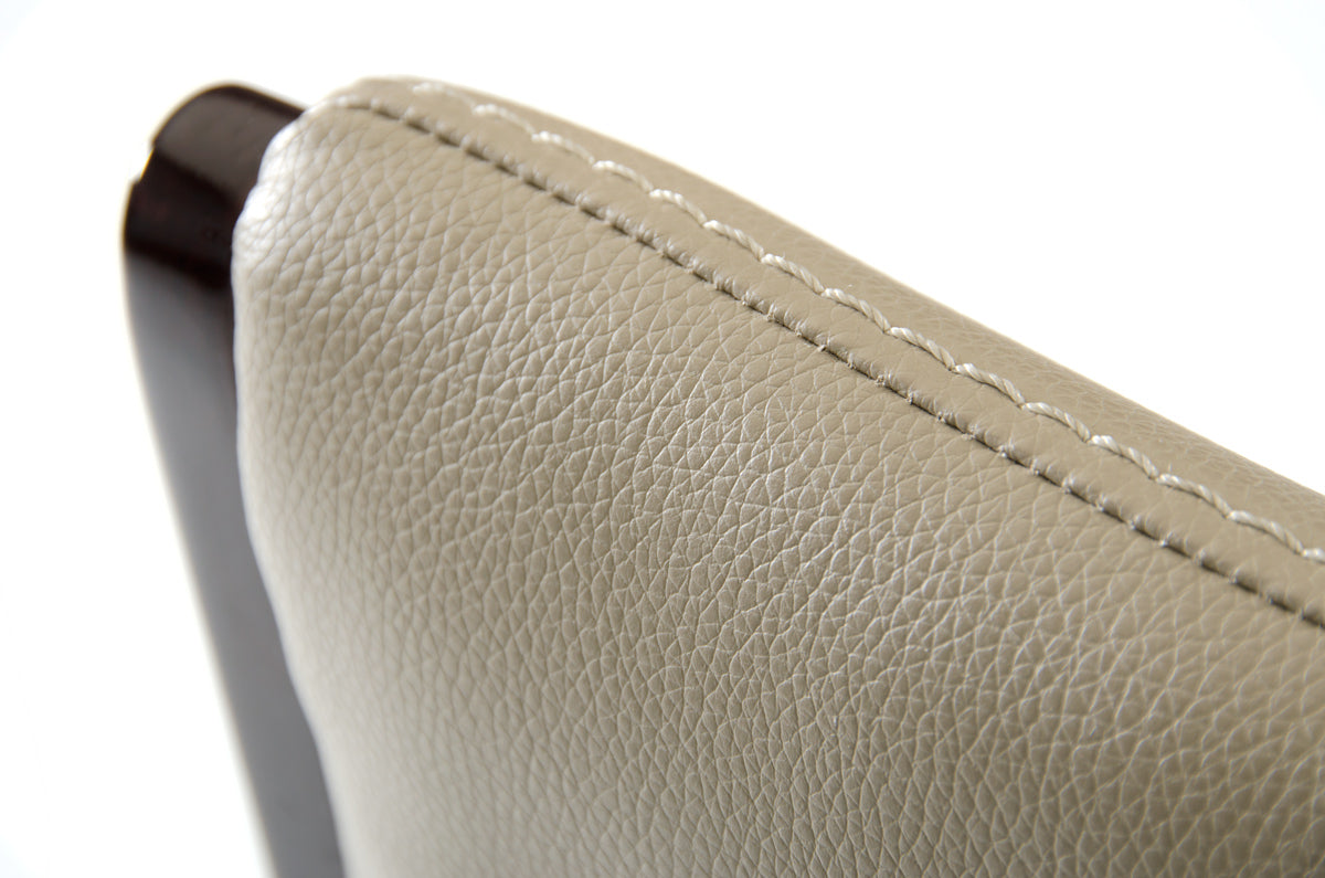 Modrest Pacer Modern Taupe and Ebony Dining Chair Set of 2