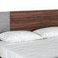 Nova Domus Palermo Modern Italian Faux Concrete and Walnut Bed