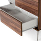 Nova Domus Palermo Italian Modern Faux Concrete and Walnut Chest