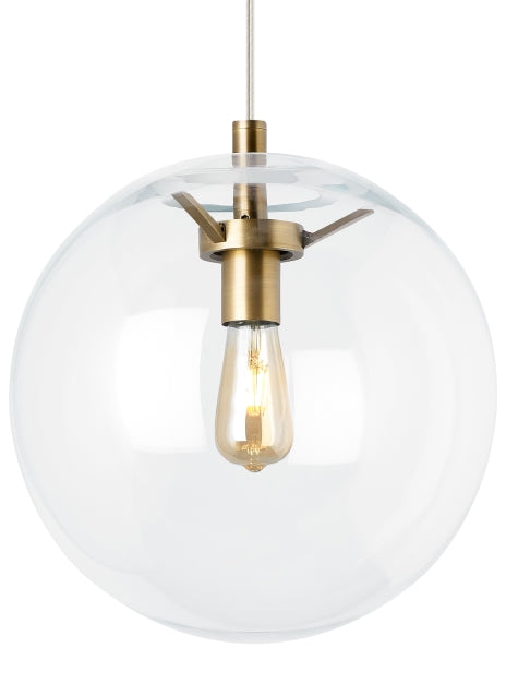Palona Smoke Clear Glass Pendant Light 700Tdplnp by Visual & Comfort & Co