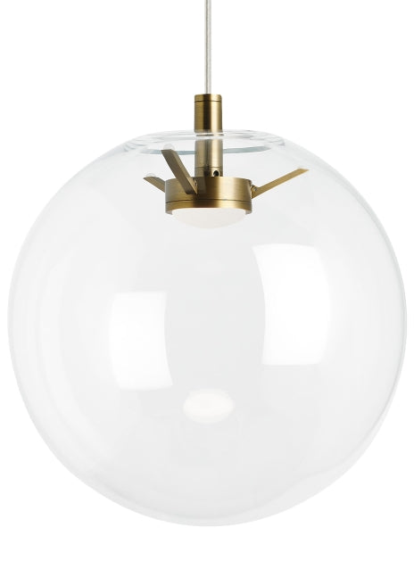 Palona Smoke Clear Glass Pendant Light 700Tdplnp by Visual & Comfort & Co