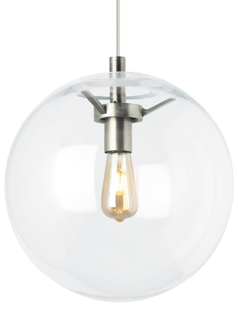 Palona Smoke Clear Glass Pendant Light 700Tdplnp by Visual & Comfort & Co