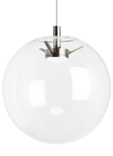 Palona Smoke Clear Glass Pendant Light 700Tdplnp by Visual & Comfort & Co