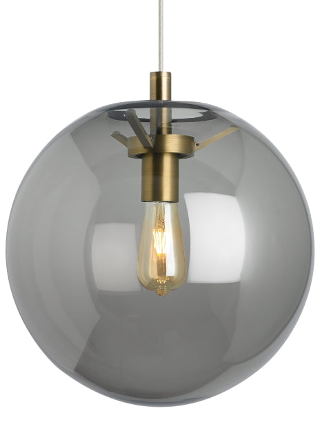 Palona Smoke Clear Glass Pendant Light 700Tdplnp by Visual & Comfort & Co