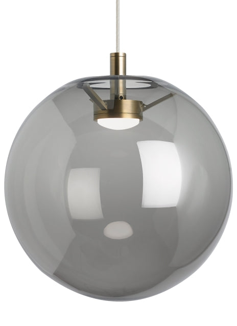 Palona Smoke Clear Glass Pendant Light 700Tdplnp by Visual & Comfort & Co