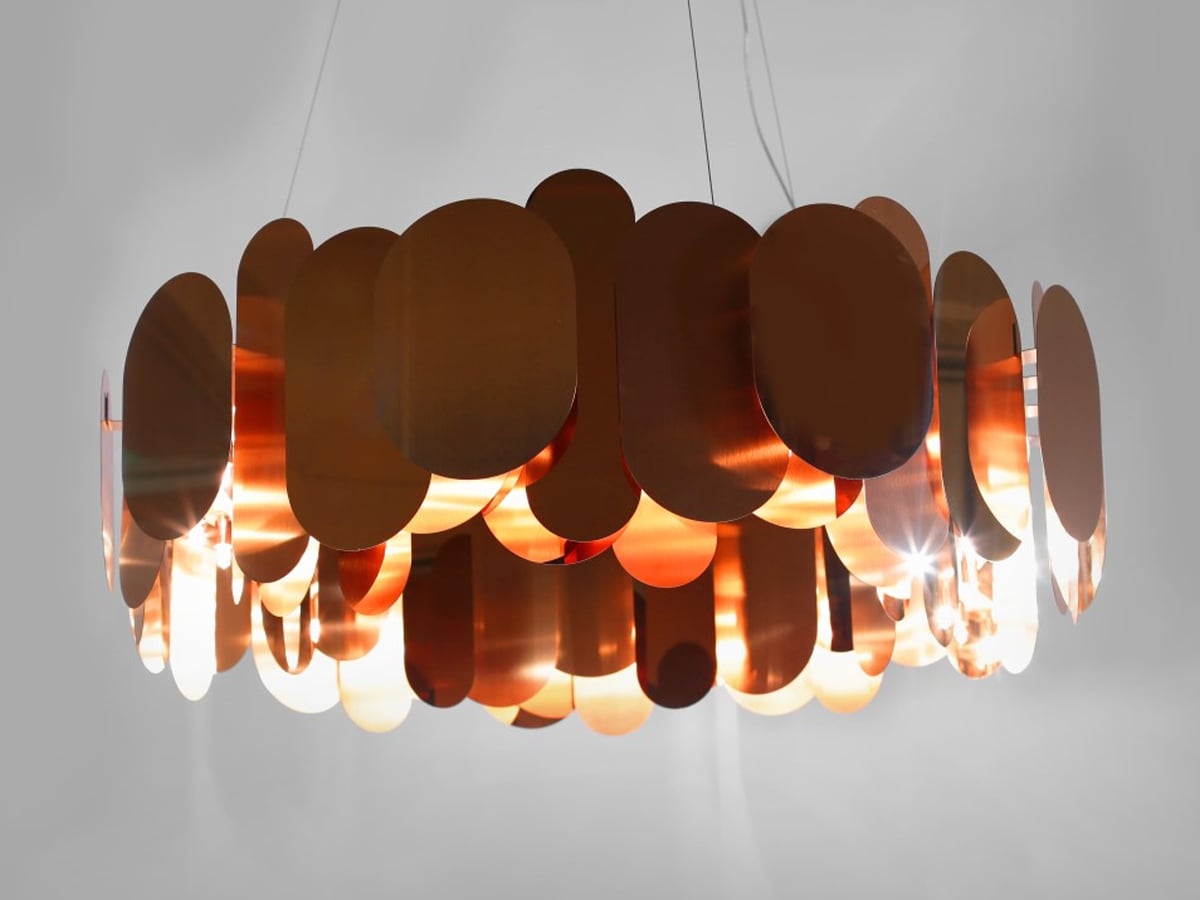 Innermost Panel 75 chandelier by Steve Jones – Bronze finish
