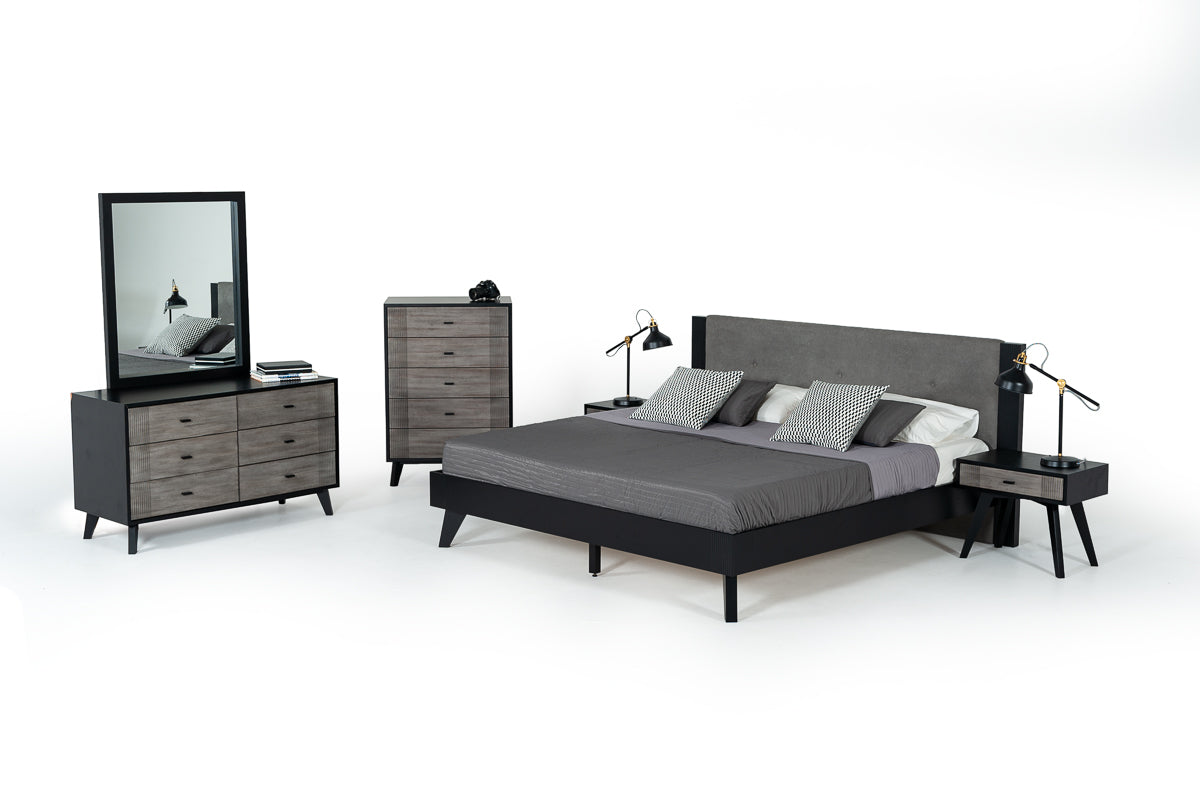 Nova Domus Panther Contemporary Grey and Black Chest