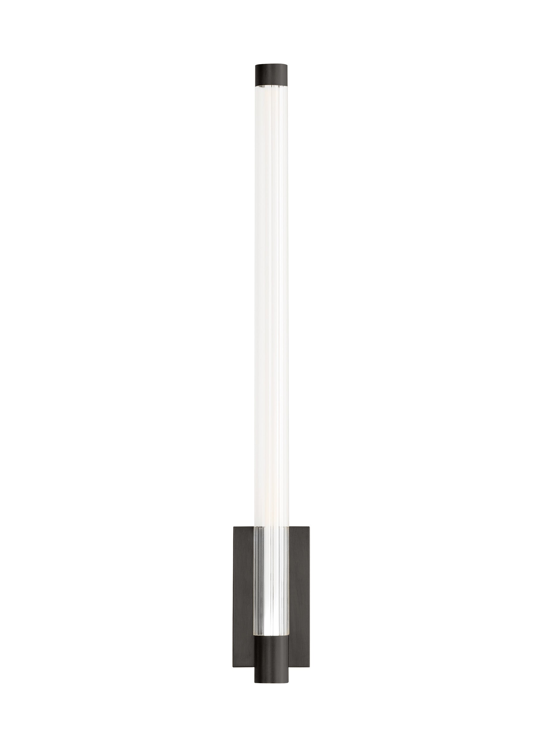 Phobos 1 Light LED Wall Sconce Vertical Brass 700Wsphb21 by Visual & Comfort & Co