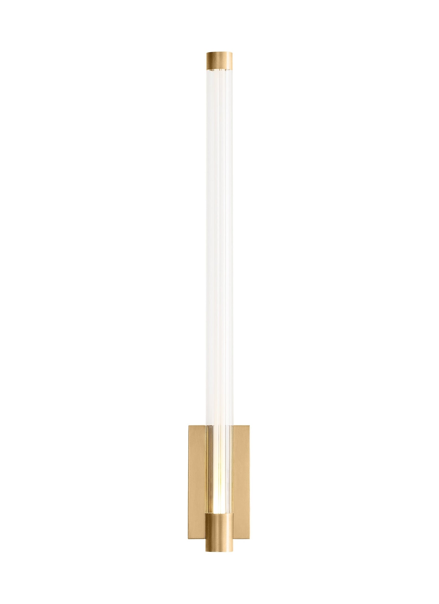 Visual Comfort Phobos 1 Light Led Wall Sconce Vertical Brass 700Wsphb21 Polished Nickel