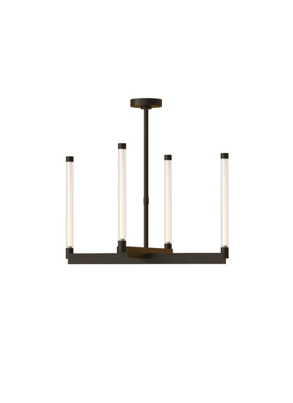 Visual Comfort Brass Bronze Led Chandelier 700Phb24 Phobos Dark Bronze