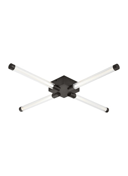 Visual Comfort Phobos 28 Inch Wide Geometric Flush Mount 