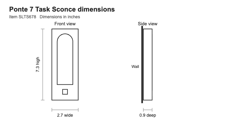 Visual Comfort Ponte 7 Task Sconce – view 4