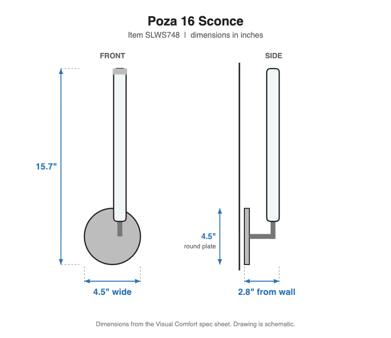 Visual Comfort Poza 16 Sconce – view 3