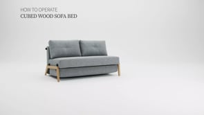 Video guide demonstrating how the Cubed full size sleeper sofa converts from sofa to bed