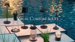 Modern cordless table lamp with USB-C charging, touch dimming, and rechargeable LED lighting by Visual Comfort Doppia collection