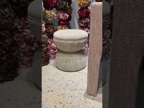 Video: Tomlin Performance Chenille Game Table and Two Ottomans Set