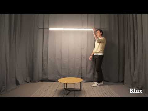 B.lux Blokinline LEDTube S 2400 Linear pendant lamp - AIA Salazar-Navarro Design video