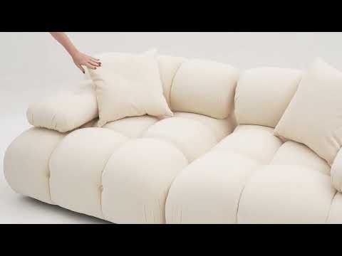 Video: Calliope Cream Performance Velvet 4 piece Modular Sectional by TOV Furniture