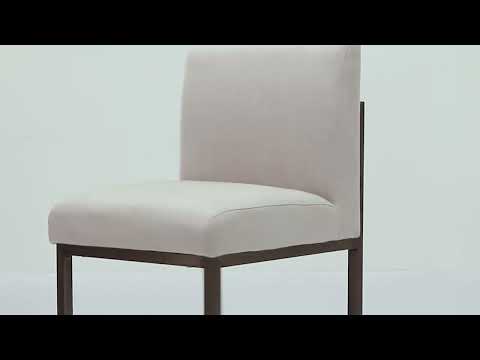 Video: Haute Beige Linen Chair in Brass from TOV Furniture