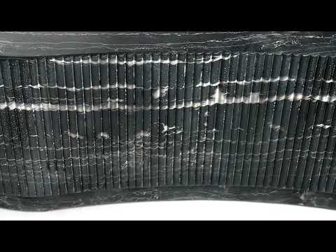 Video: Hades Black Faux Marble Indoor/Outdoor Concrete Coffee Table