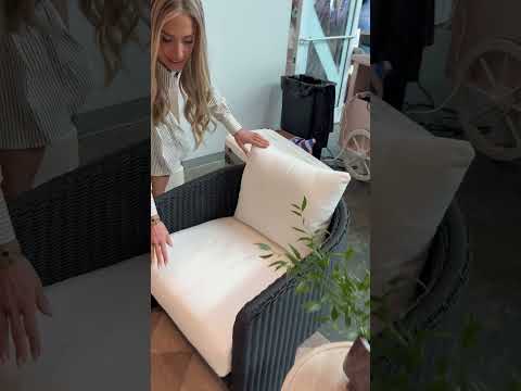 Video: Alexa Rattan Performance Fabric Outdoor Armchair from TOV Furniture